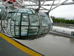 London  London Eye  Unsere Gondel kommt (GB).